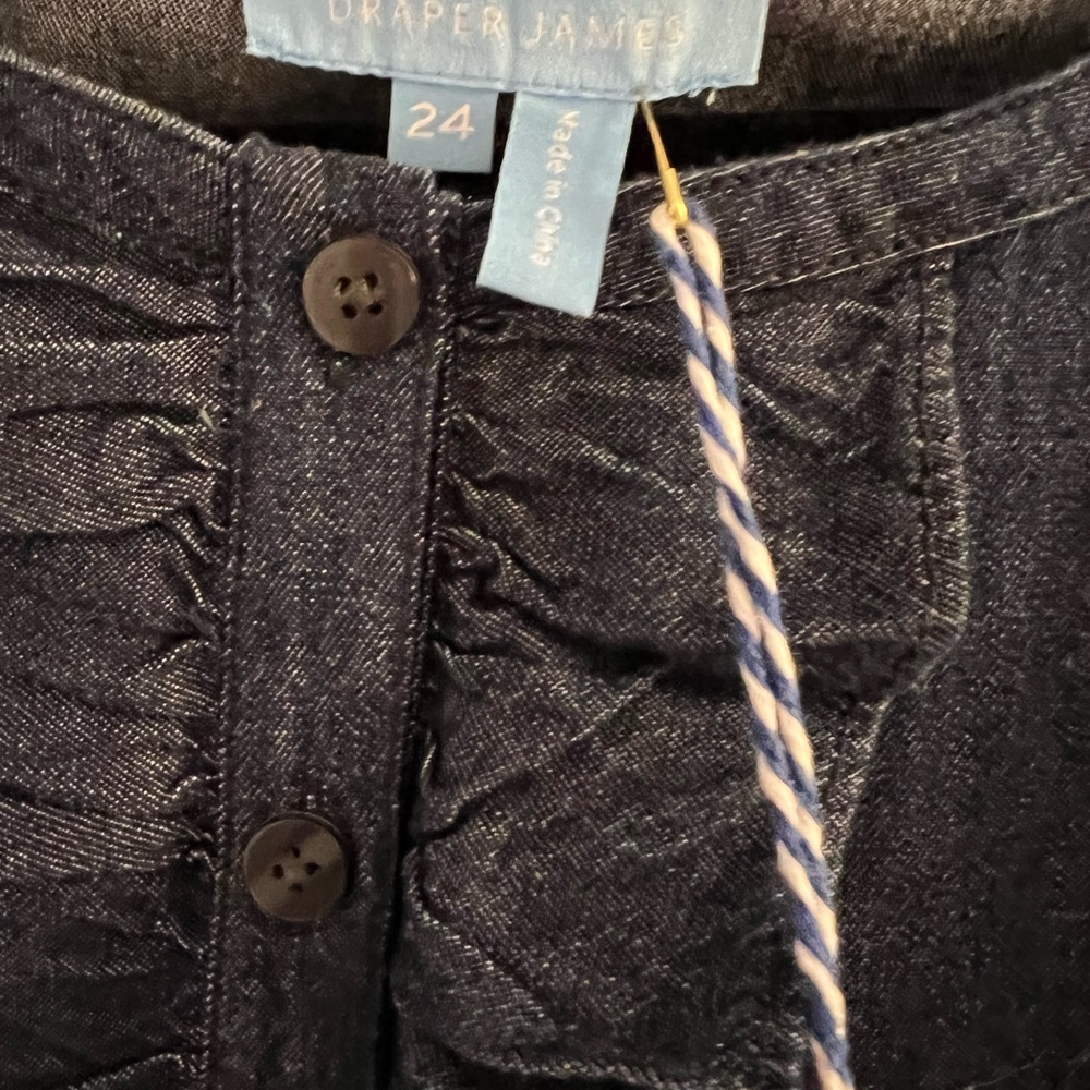 Draper James Chambray Ruffle Shift Dress. - image 5